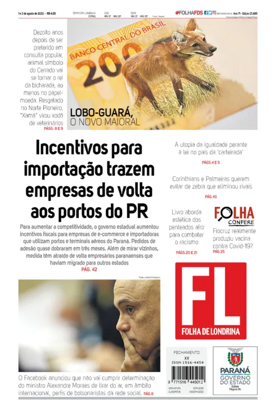 Imagem ilustrativa da imagem Capa 01/08/2020