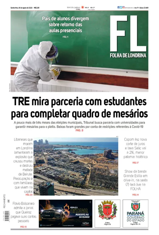 Imagem ilustrativa da imagem Capa 06/08/2020