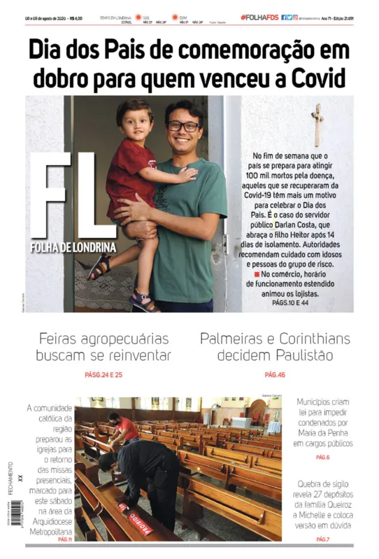 Imagem ilustrativa da imagem Capa 08/08/2020