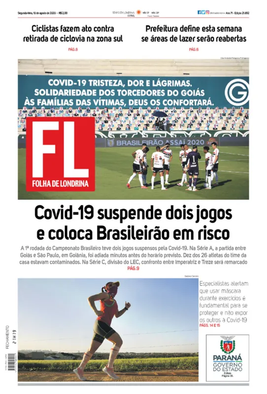 Imagem ilustrativa da imagem Capa 10/08/2020