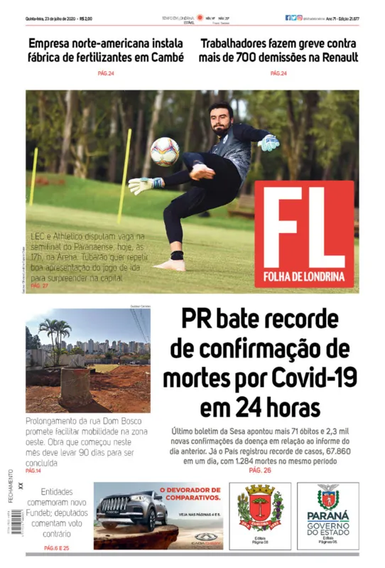 Imagem ilustrativa da imagem Capa 23/07/2020