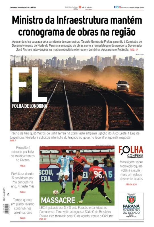 Imagem ilustrativa da imagem Capa 24/07/2020