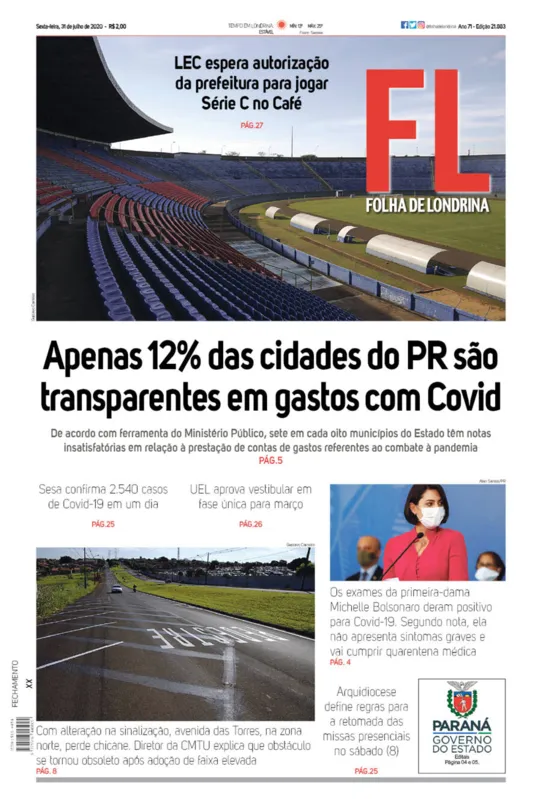 Imagem ilustrativa da imagem Capa 31/07/2020