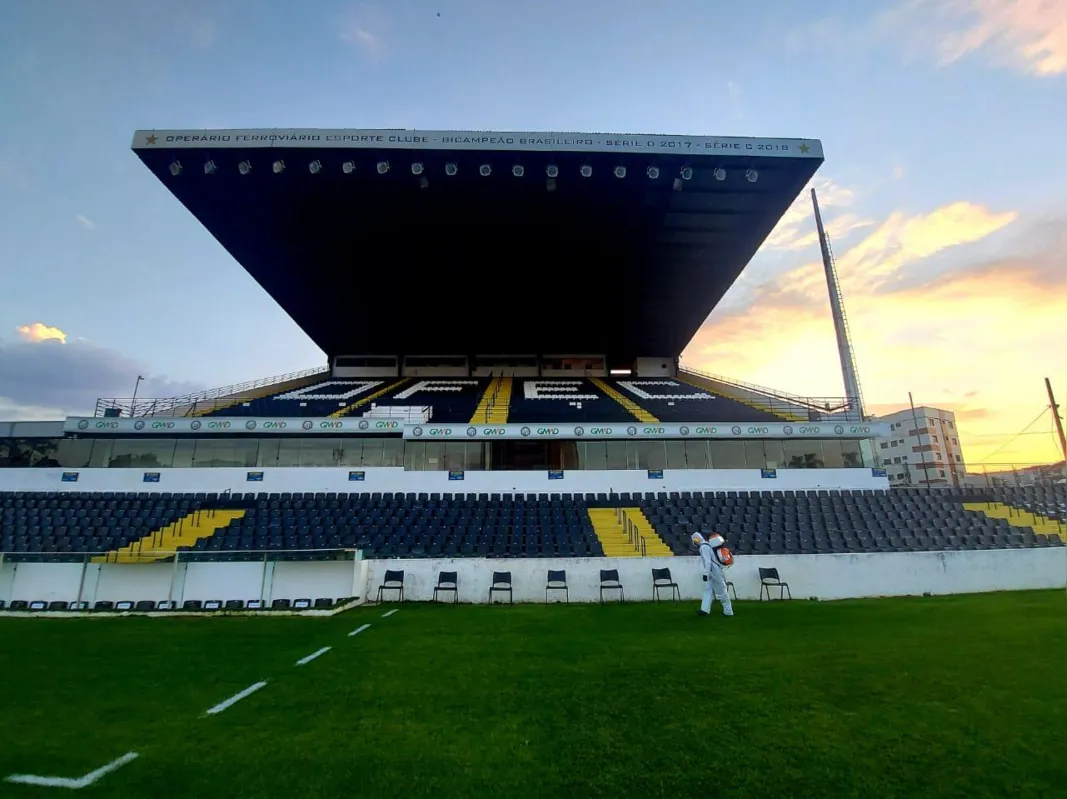 No Germano Krügger, a sanitização será realizada antes e após todos os jogos do Campeonato Brasileiro da Série B