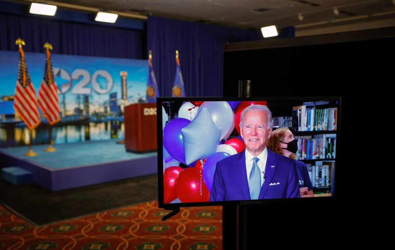 Joe Biden agradeceu "do fundo do coração" os 3.558 votos que o confirmaram candidato à presidência dos EUA