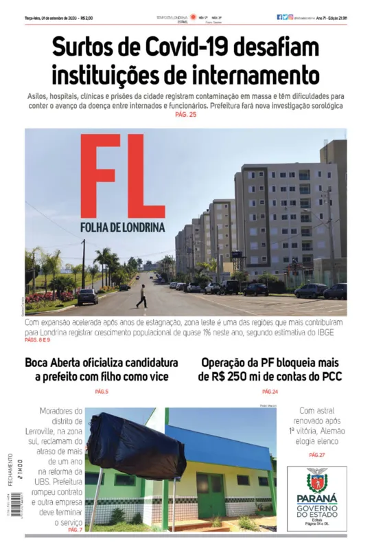 Imagem ilustrativa da imagem Capa 01/09/2020