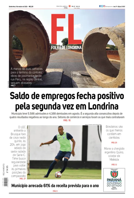 Imagem ilustrativa da imagem Capa 01/10/2020