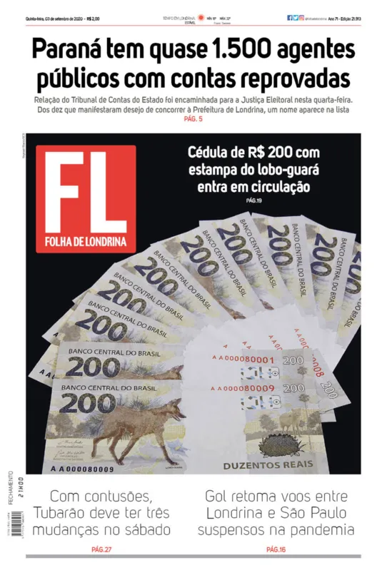Imagem ilustrativa da imagem Capa 03/09/2020