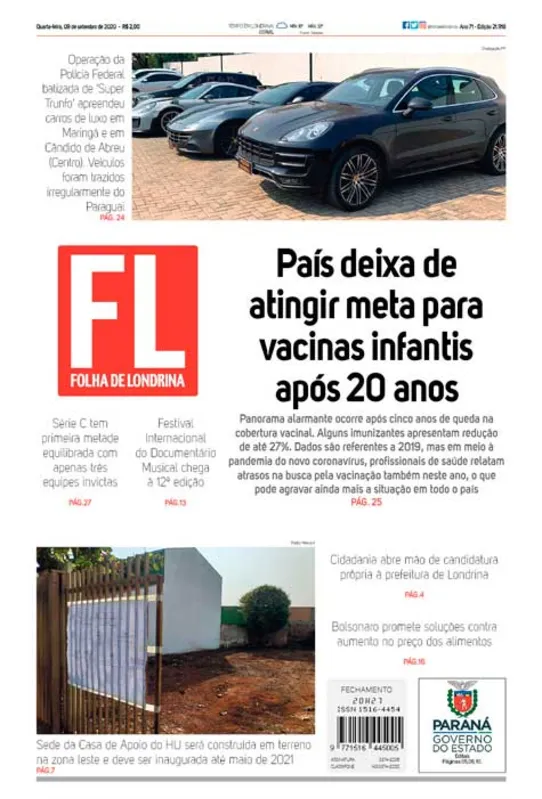 Imagem ilustrativa da imagem Capa 09/09/2020