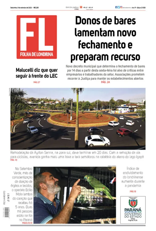 Imagem ilustrativa da imagem Capa 11/09/2020