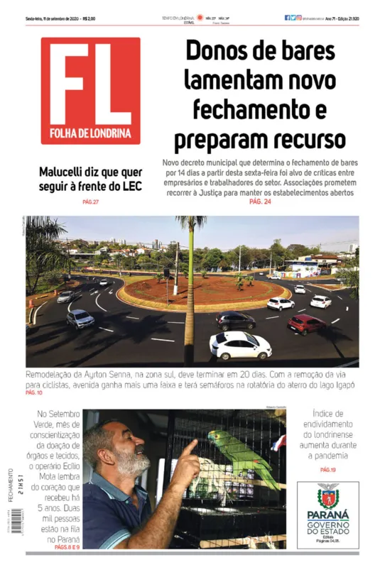 Imagem ilustrativa da imagem Capa 11/09/2020