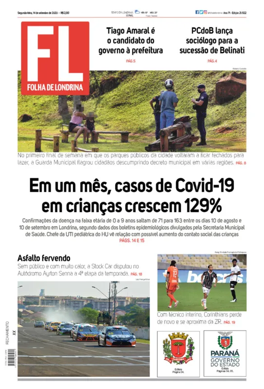 Imagem ilustrativa da imagem Capa 14/09/2020