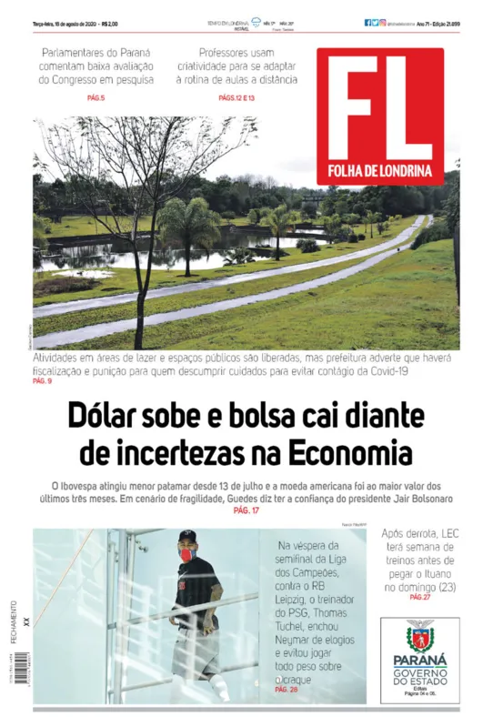 Imagem ilustrativa da imagem Capa 18/08/2020