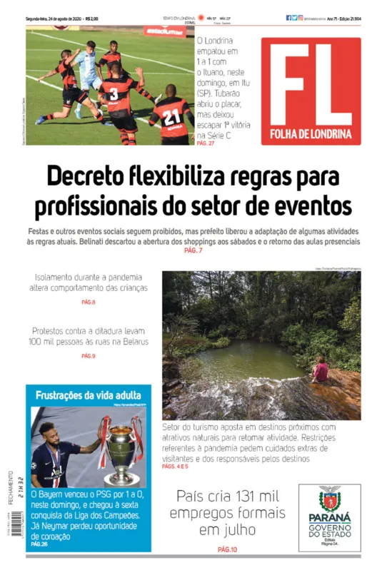 Imagem ilustrativa da imagem Capa 24/08/2020