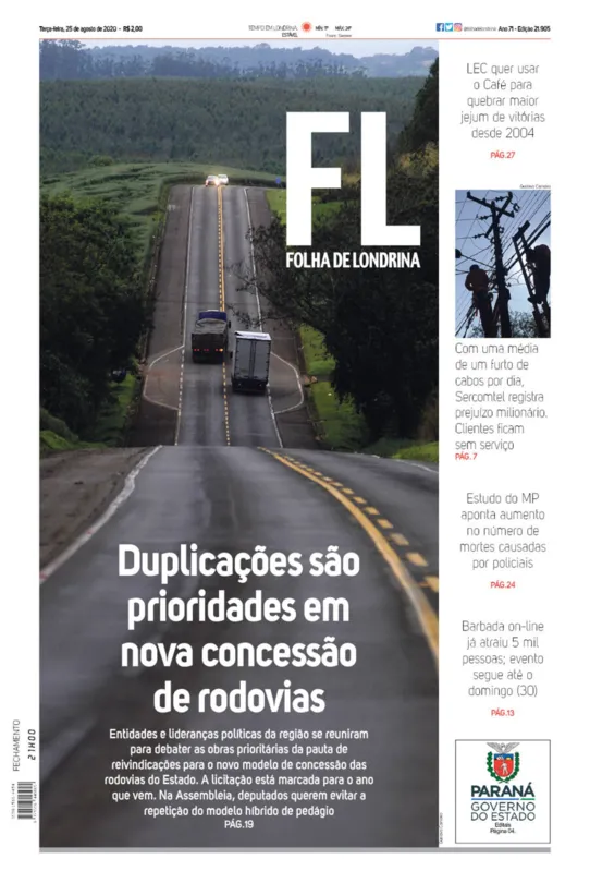 Imagem ilustrativa da imagem Capa 25/08/2020