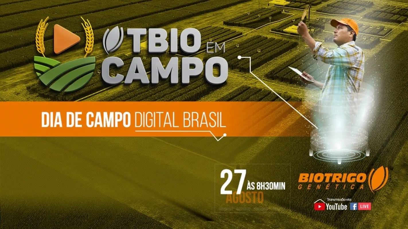 Focado em tecnologia, recomendações técnicas e tendências para a cadeia do trigo, a transmissão do do Dia de Campo acontece dia 27 de agosto.
