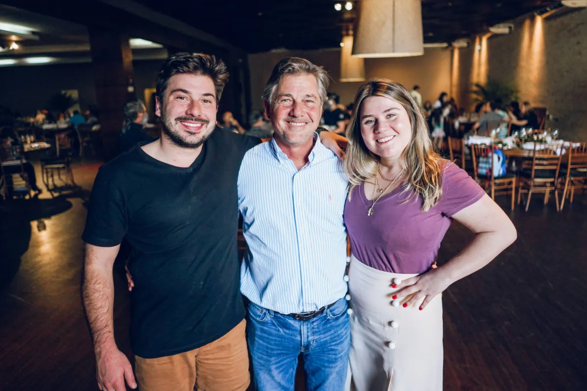 Luiz Fuganti,  Ademar Fedrigo e Maria Fuganti