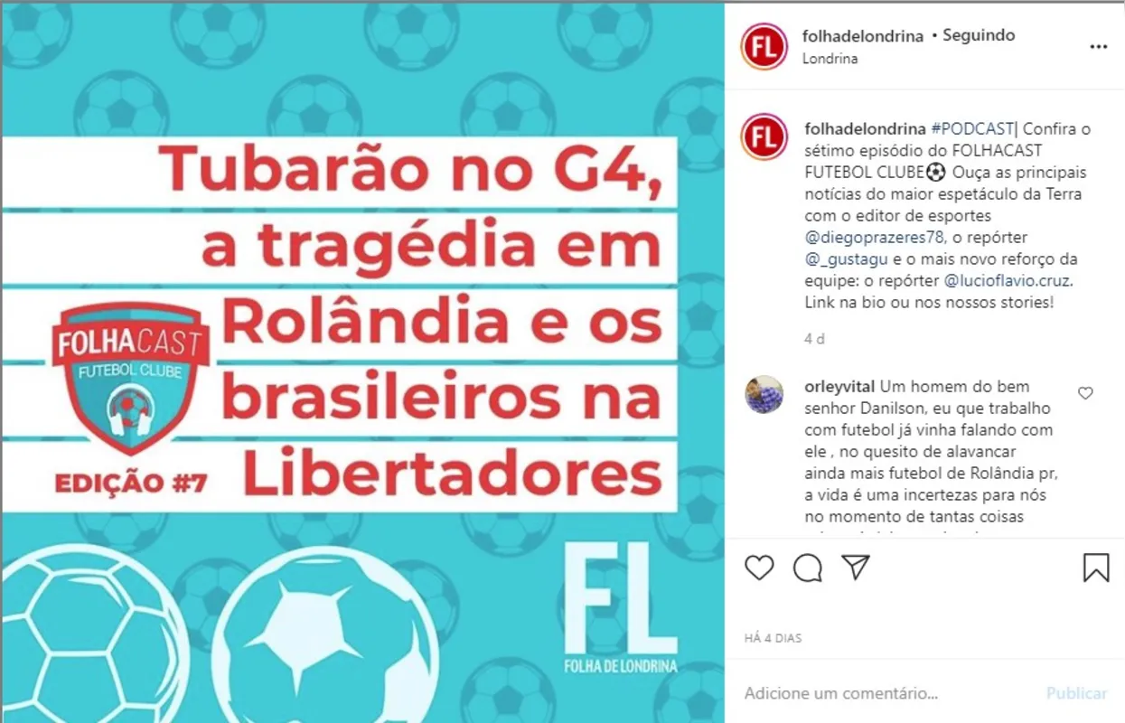 Imagem ilustrativa da imagem FOLHA NAS REDES| Folhacast Futebol Clube
