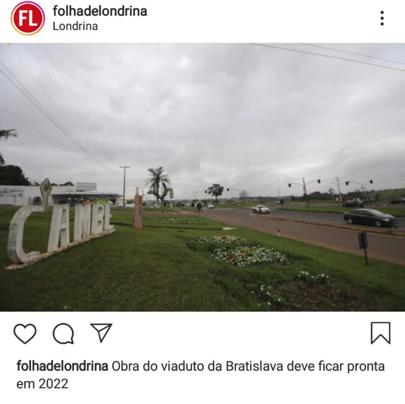 Imagem ilustrativa da imagem FOLHA NAS REDES| Obras em Cambé