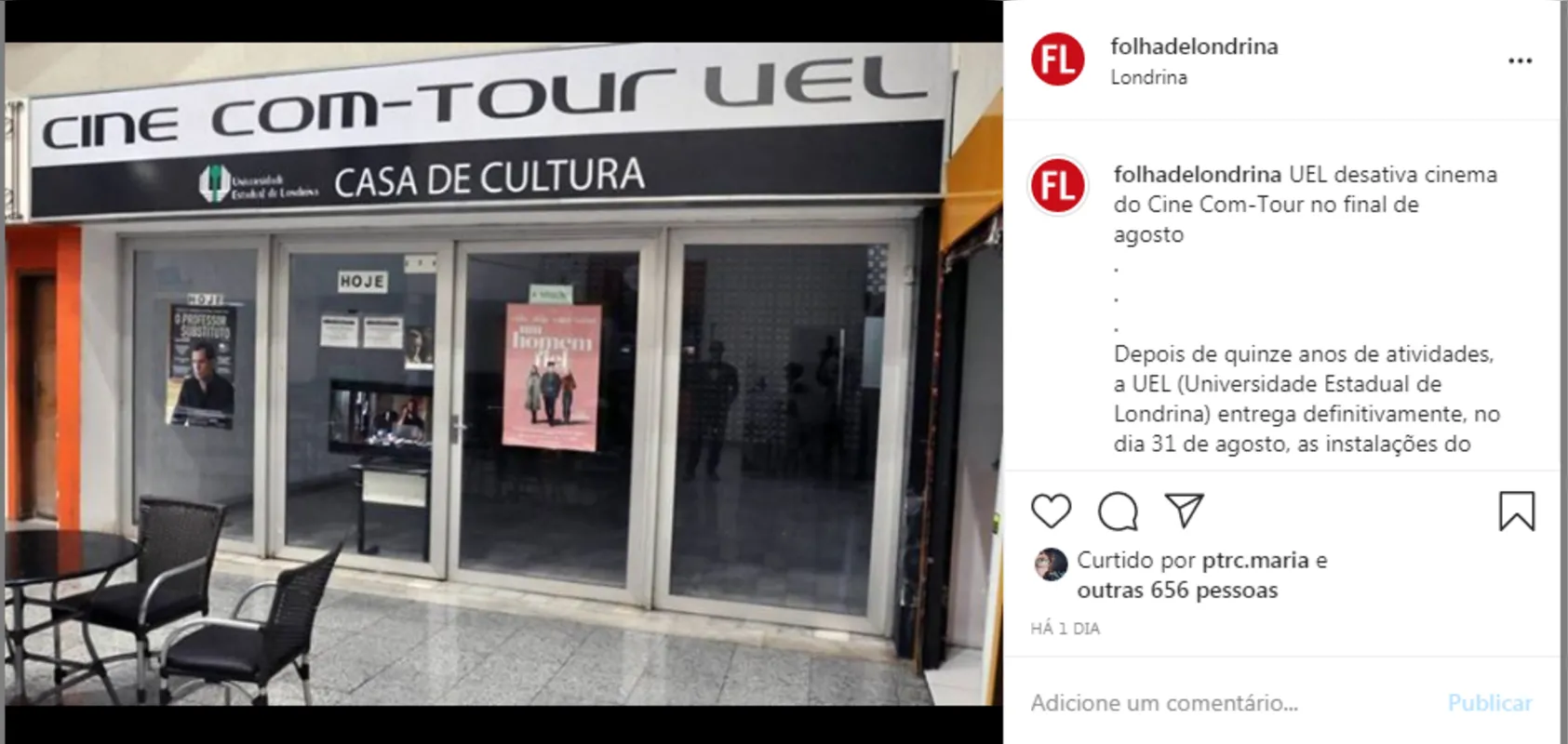 Imagem ilustrativa da imagem Fechamento do Cine Com-Tour