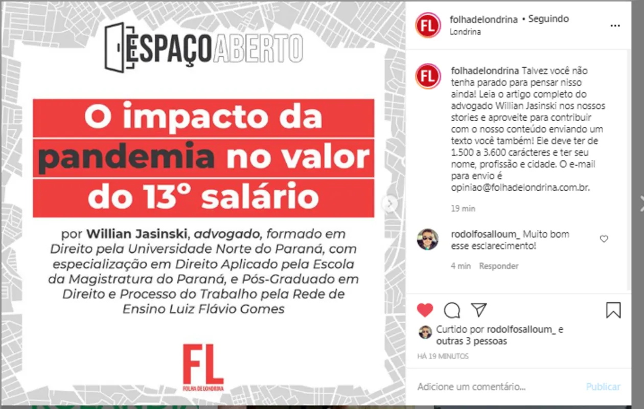 Imagem ilustrativa da imagem Folha nas redes| Espaço aberto
