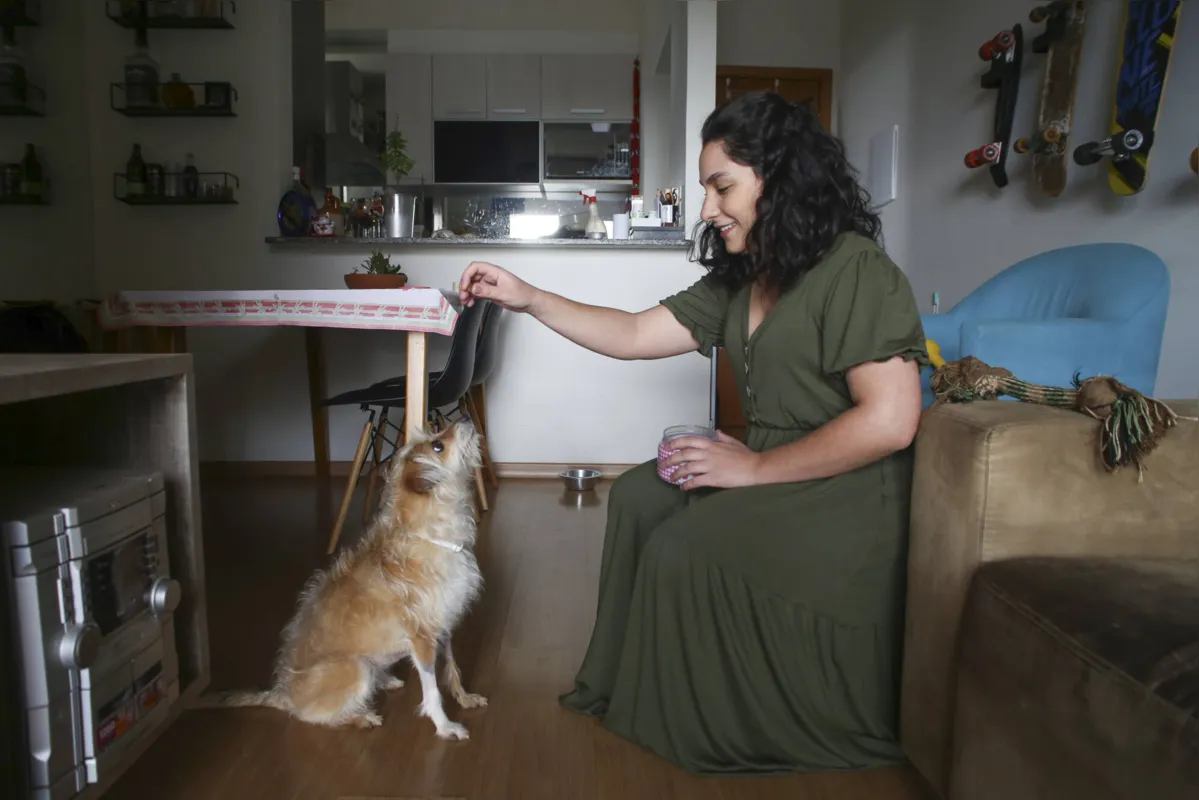 Amanda Ortiz, comerciante:  "Ela contribui bastante para a minha saúde mental”