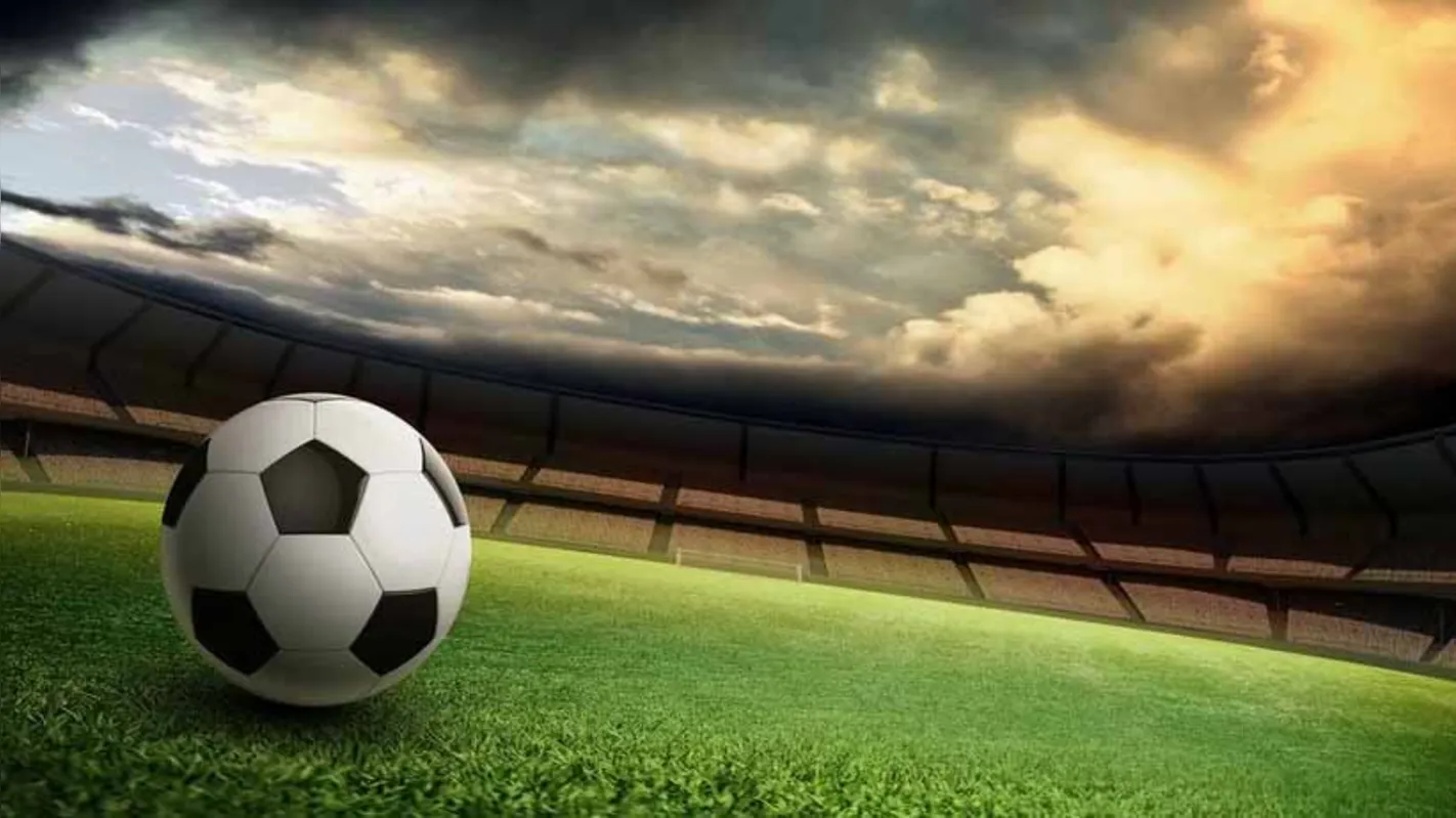 Stadium and soccer ball are modeled and rendered.