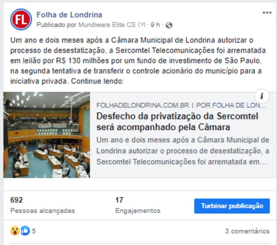 Imagem ilustrativa da imagem Sercomtel