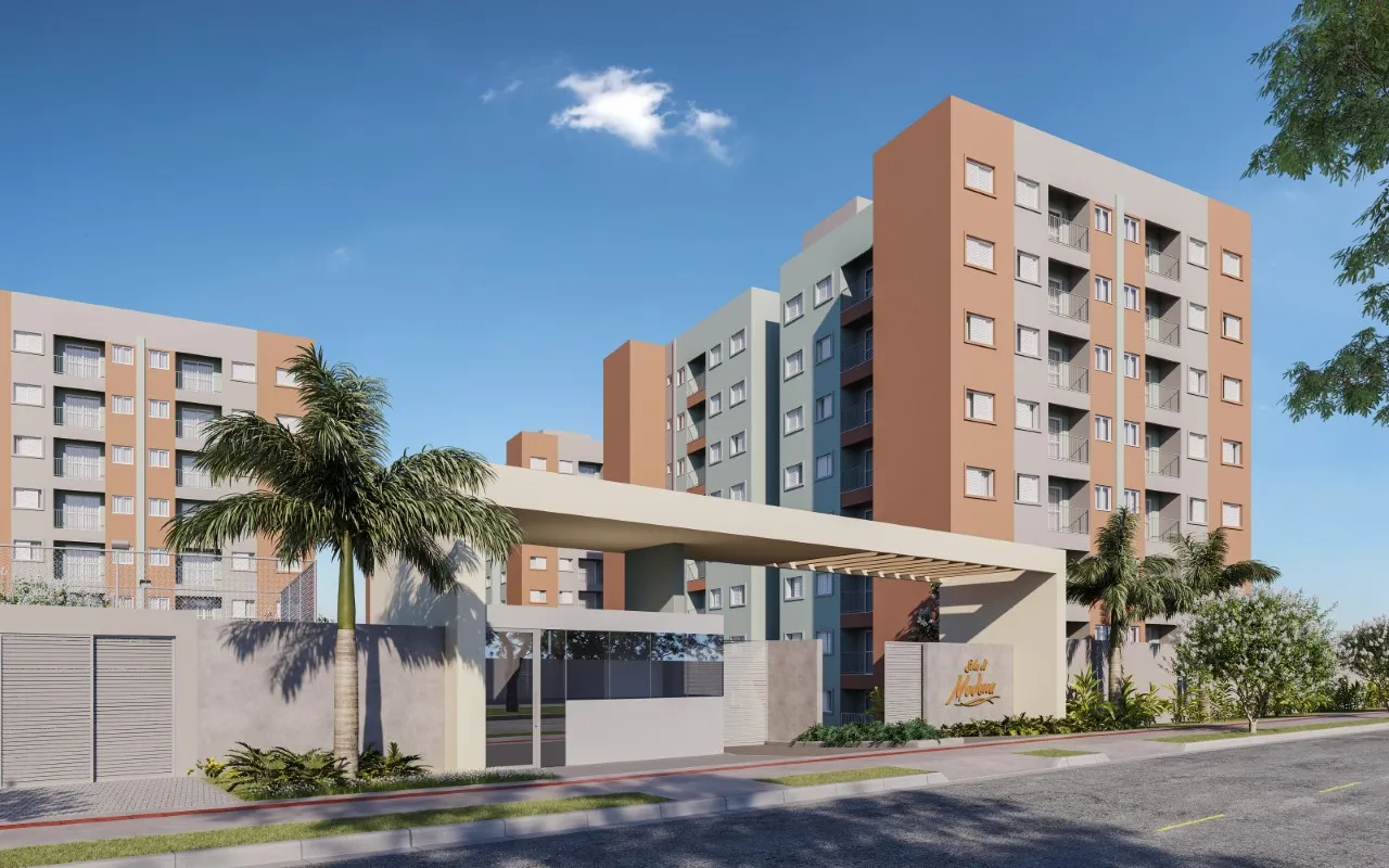 O residencial contará com cinco torres (térreo e mais sete pavimentos) com oito apartamentos por andar e dois dormitórios cada