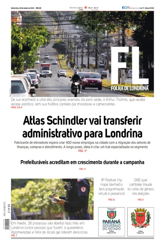 Imagem ilustrativa da imagem Capa 08/10/2020