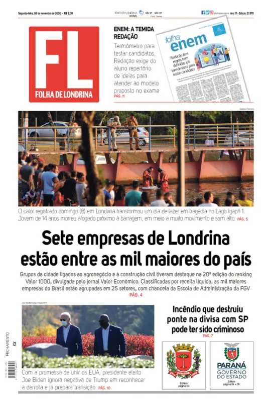 Imagem ilustrativa da imagem Capa 09/11/2020