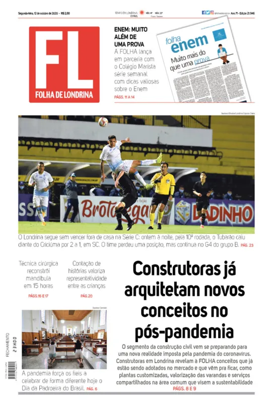 Imagem ilustrativa da imagem Capa 12/10/2020