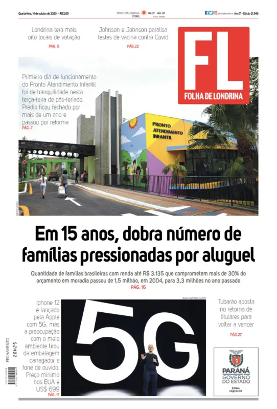 Imagem ilustrativa da imagem Capa 14/10/2020