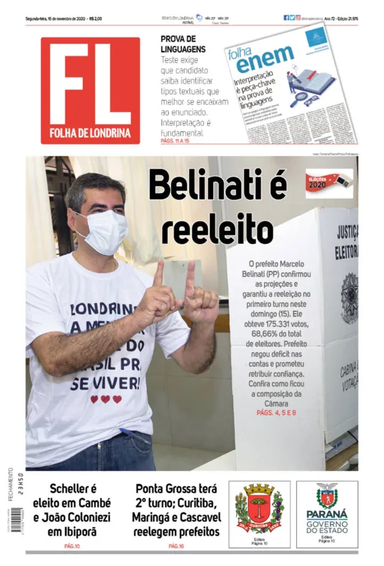 Imagem ilustrativa da imagem Capa 16/11/2020