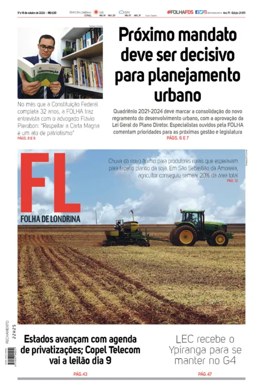 Imagem ilustrativa da imagem Capa 17/10/2020