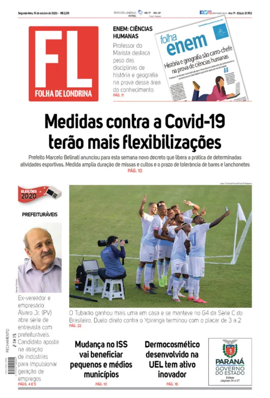 Imagem ilustrativa da imagem Capa 19/10/2020
