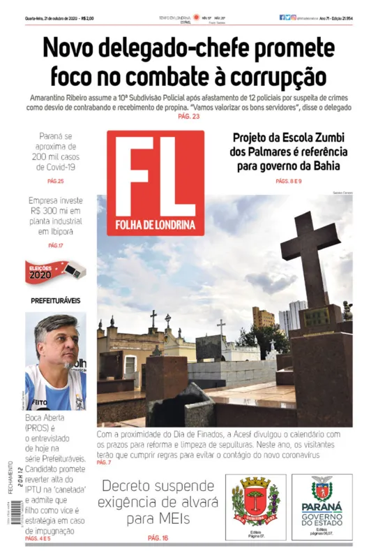 Imagem ilustrativa da imagem Capa 21/10/2020