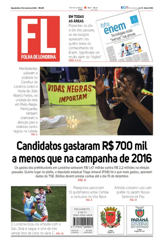 Imagem ilustrativa da imagem Capa 23/11/2020