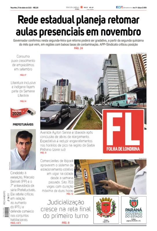 Imagem ilustrativa da imagem Capa 27/10/2020