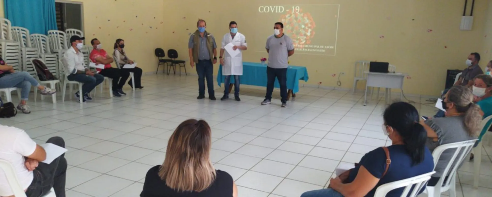 Agentes novos de Wenceslau Braz receberam instruções sobre o plano de trabalho do município para combater o avanço da pandemia no município. 