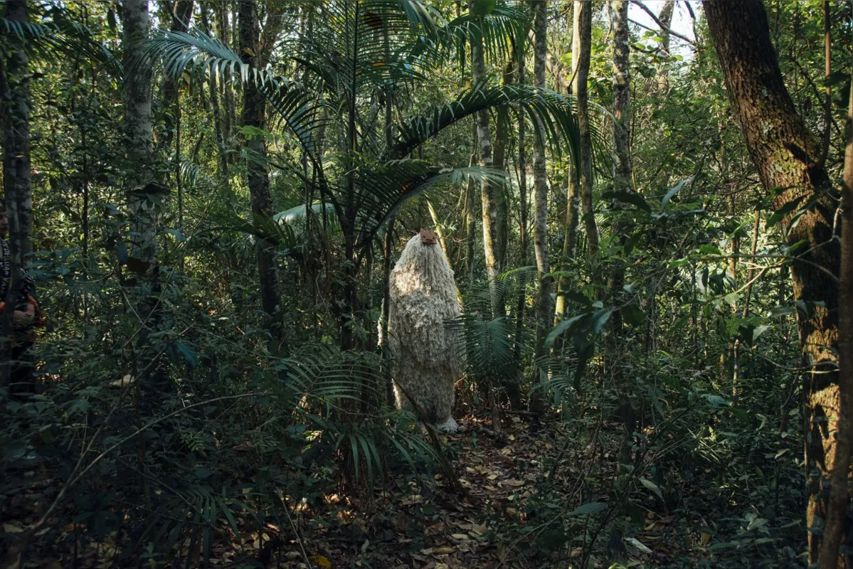Entre os relatos coletados pelo artista, há histórias de seres que vagam pela floresta