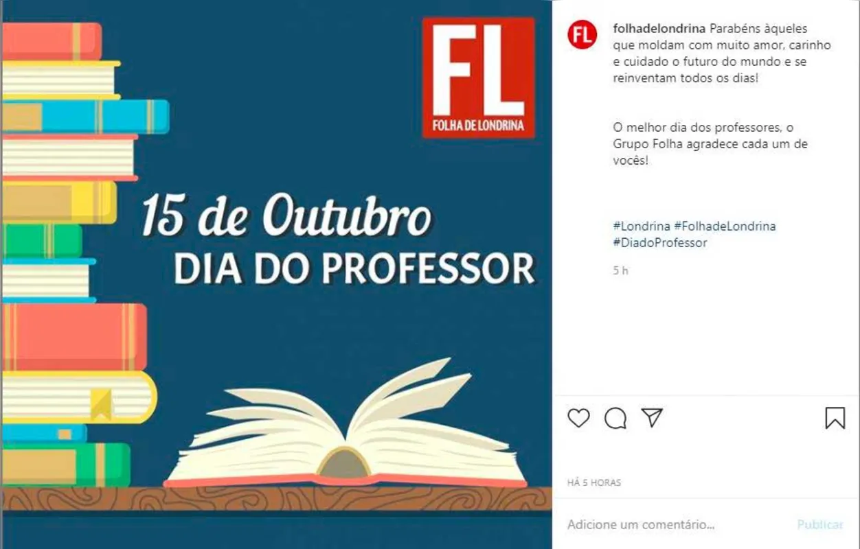Imagem ilustrativa da imagem FOLHA NAS REDES | Dia do Professor