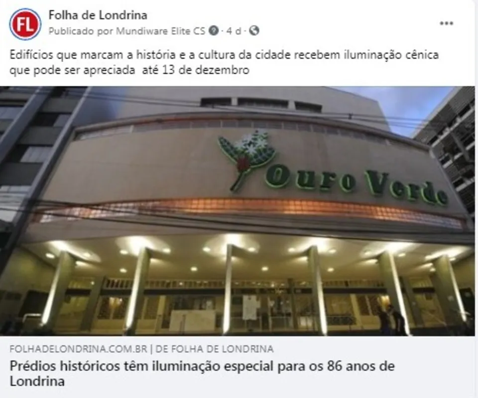 Imagem ilustrativa da imagem FOLHA NAS REDES| Ouro Verde II