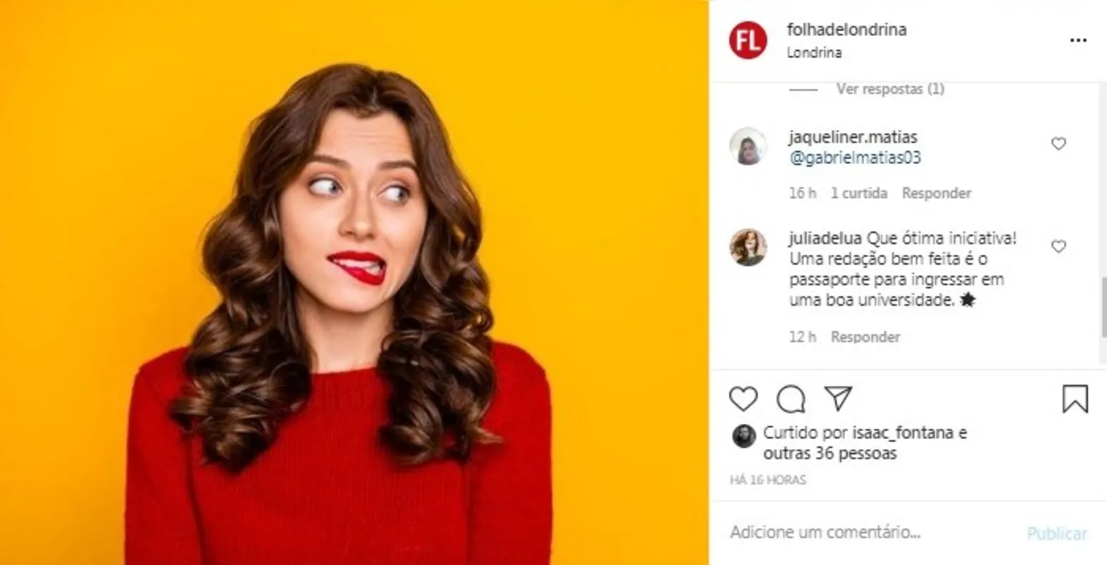 Imagem ilustrativa da imagem Folha Nas Redes| Folha Enem Redação
