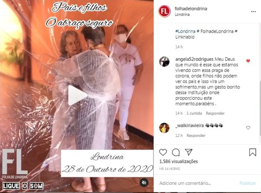 Imagem ilustrativa da imagem Folha nas Redes| Abraço seguro