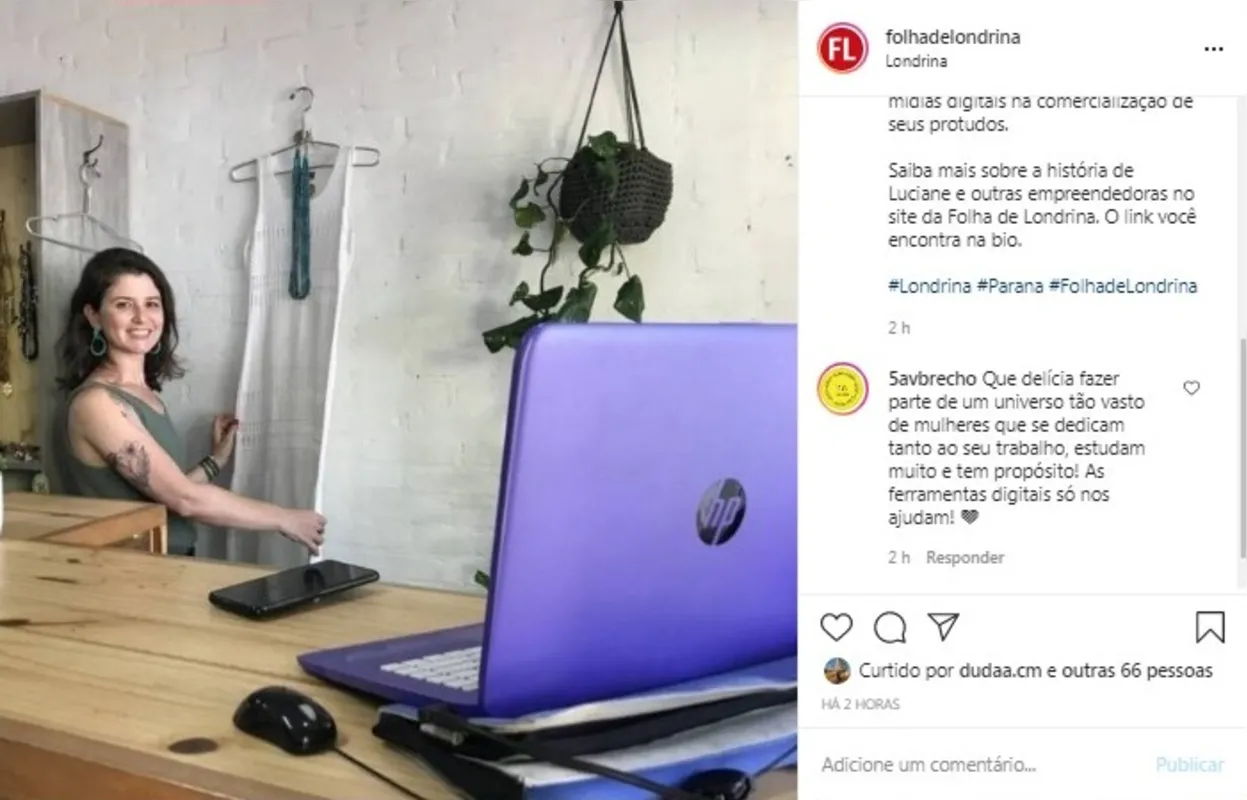 Imagem ilustrativa da imagem Folha nas redes - Empreendedorismo Feminino