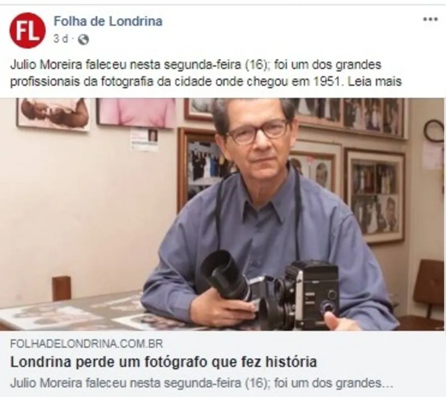 Imagem ilustrativa da imagem Folha nas redes| Julio Moreira