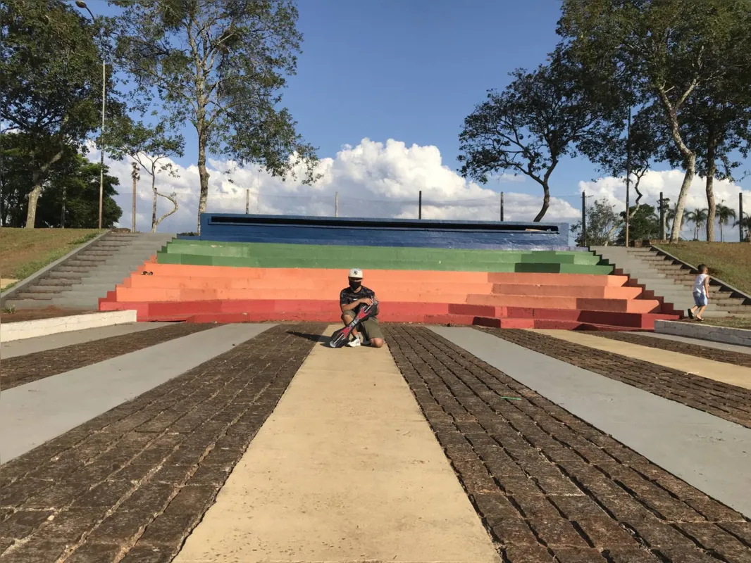 O estudante Guilherme, 15 anos: liberdade e responsabilidade: como todos os frequentadores, a máscara marcou presença no espaço