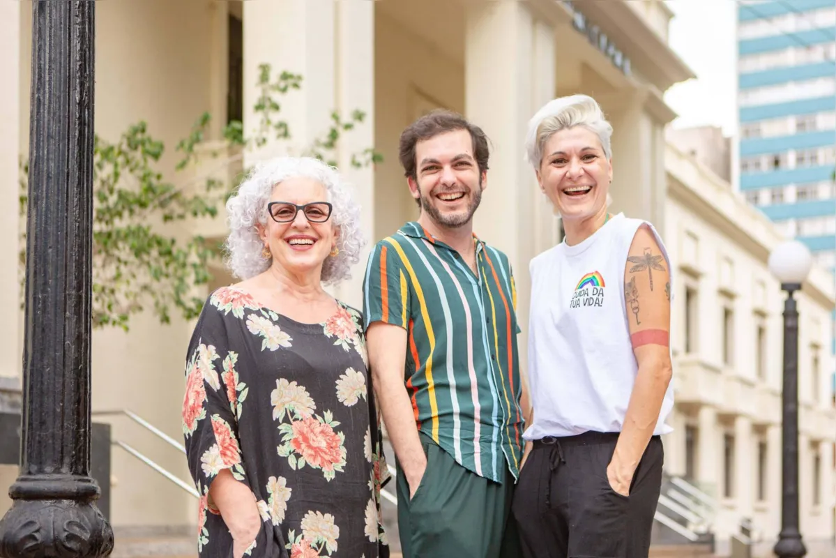 Janete El Haouli, Fabrício Polido e Camila Fontes são os criadores do projeto de iluminação e sonorização dos espaços culturais e históricos de Londrina