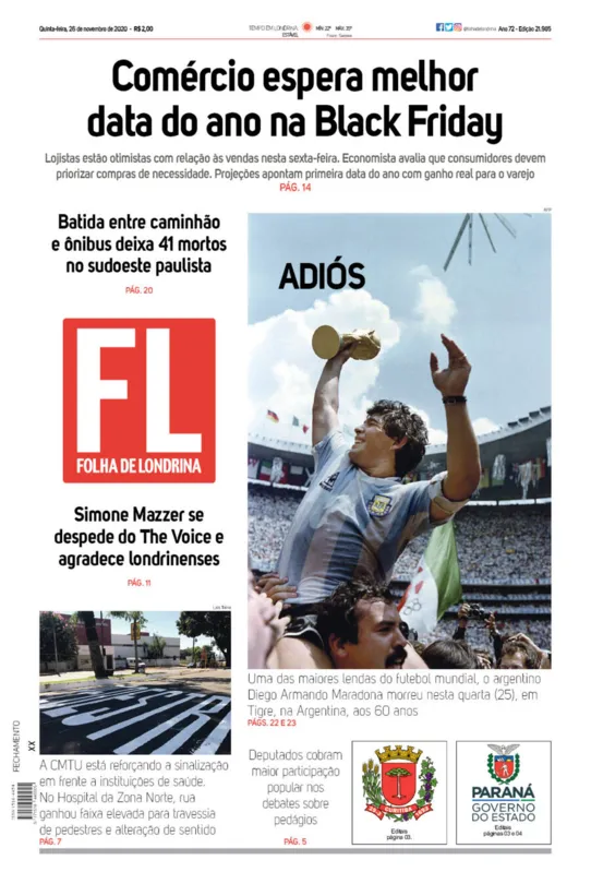 Imagem ilustrativa da imagem Capa 26/11/2020